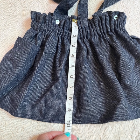Tocoto Vintage girls wool blend suspender skirt - Picture 6 of 9